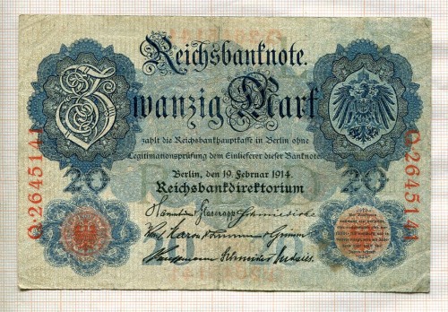 Германия 20 марок 1914г