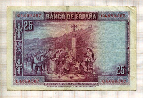 Испания 25 песет 1928 г (а)