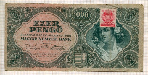 Венгрия 1000 пенго 1945г