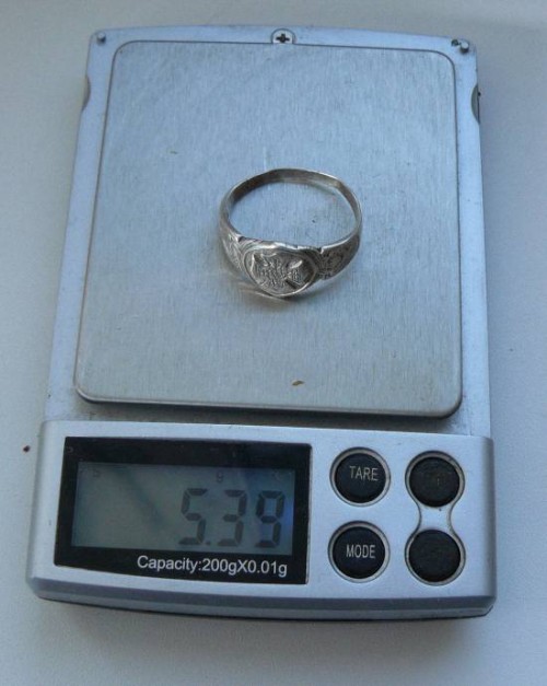 перстень 5,39 с крестом вес