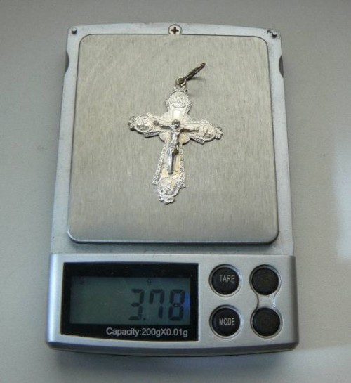 крестик 3,78гр со святыми вес