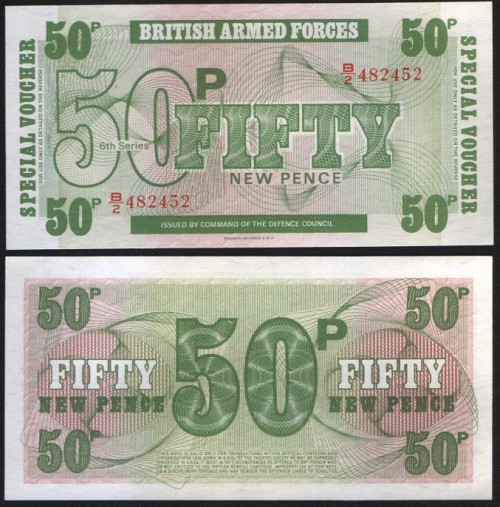 Британская Армия 50 новых пенсов 1972