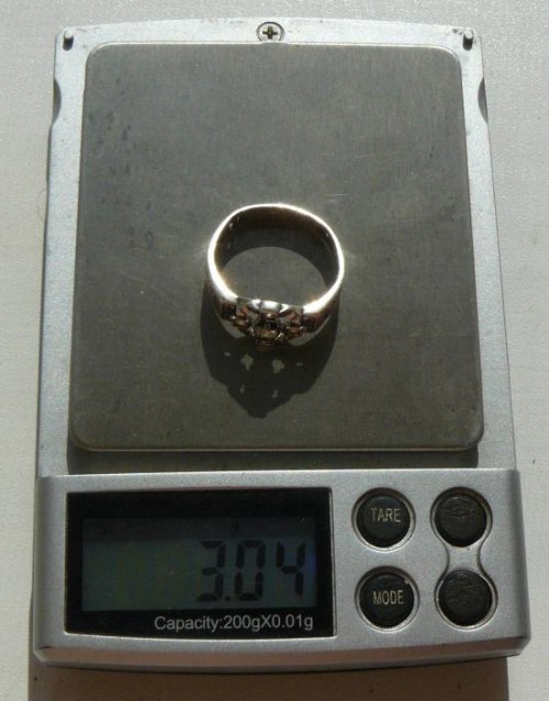 перстень с крестом 3,04гр.вес