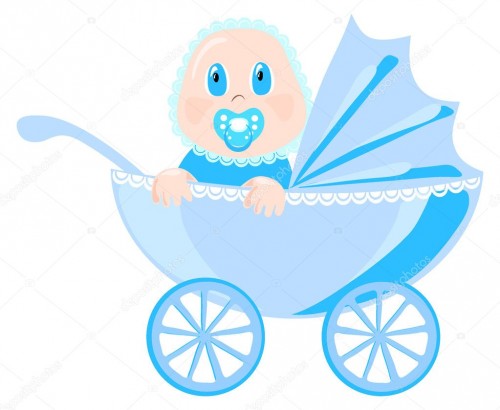 depositphotos 11695607 stock illustration baby in blue wear sits