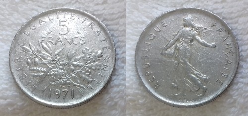 ФРАНЦИЯ 5 франков 1971 20190503 1347