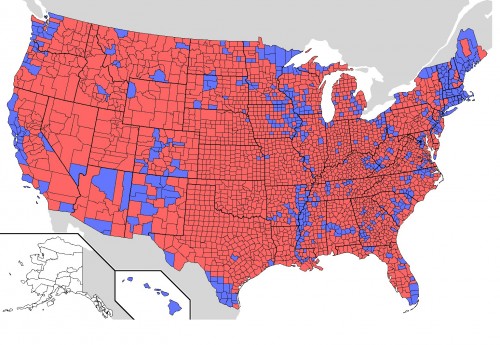 US presidential election 2004 results by county