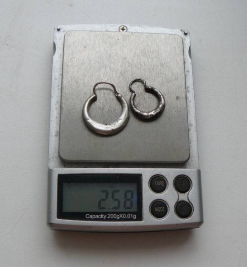 серьги серебро 2,58гр вес