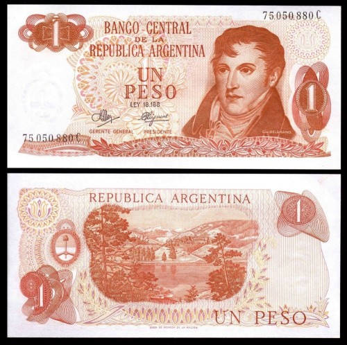 Аргентина 1 Песо 1970 73 120р