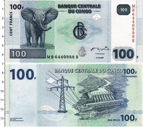 Конго 100 сентим 1997 150р