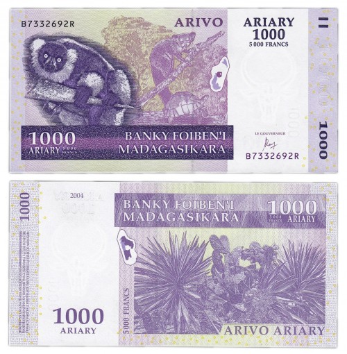 Мадагаскар 1000 ариари 2004 200р