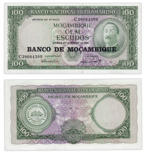 Мозамбик 100 эскудо 1961 100р