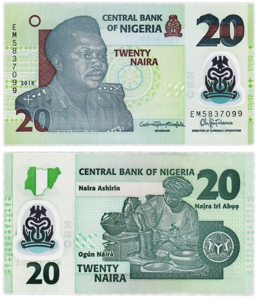 Нигерия 20 найра 100р