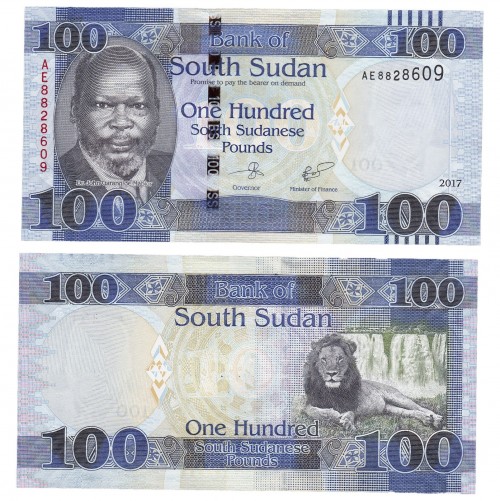Южный Судан 100 фунтов 2017 350р