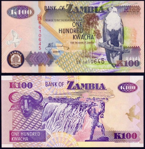 Замбия 100 квача 2006 100р