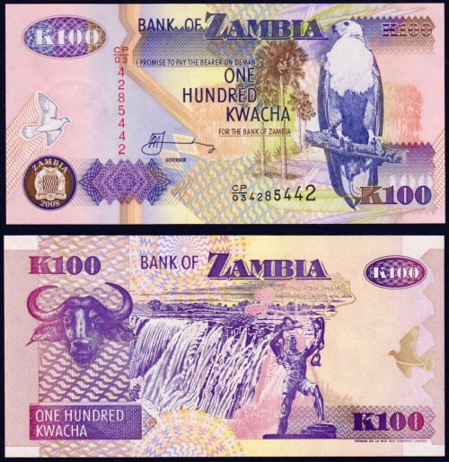 Замбия 100 квача 2008 100р
