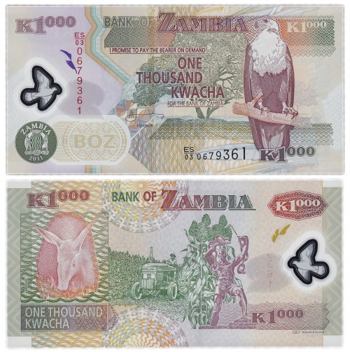 Замбия 1000 квача 2011 150р