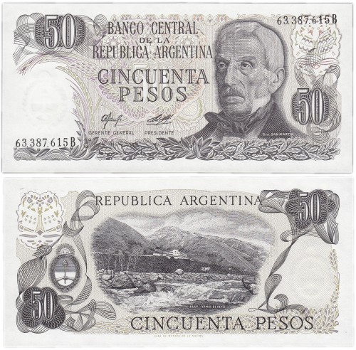Аргентина 50 песо 150р