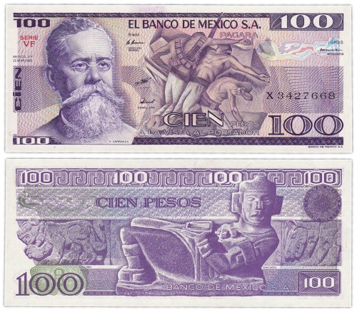 Мексика 100 песо 1982 150р