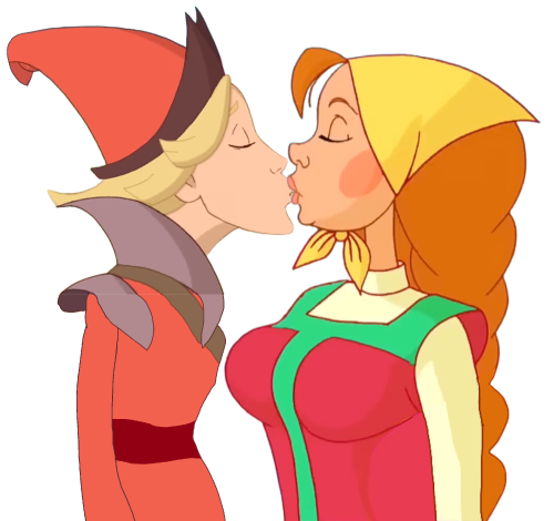 Елисей и Василиса целуются